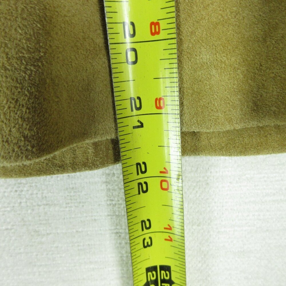 Mossimo Supply Co. Tan 100% Leather Suede Pencil Skirt Size 2 Boho Y2K - Picture 9 of 10